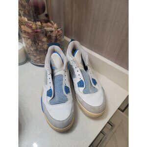 NIKE AIR JORDAN IV 4 RETRO OG WHITE MILITARY BLUE CEMENT GREY 308497-105 Sz 12